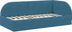 vidaXL Κρεβάτι Γωνίας Μπλε 100 x 200 cm Βελούδο