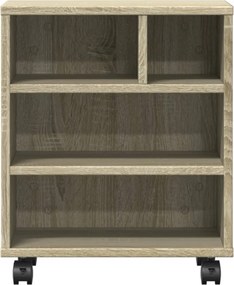 vidaXL Βάση Εκτυπωτή με Ρόδες Sonoma Δρυς 41 x 32 x 48 εκ.