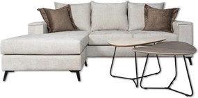 Πολυμορφικός Καναπές Γωνία Life 240x170x95 με Δώρο Σετ Τραπεζάκια