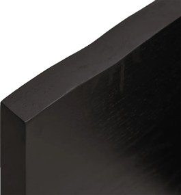 vidaXL Επιφάνεια Τραπεζιού Σκούρο Καφέ 100x50x(2-4)εκ Επεξ. Μασίφ Δρυς