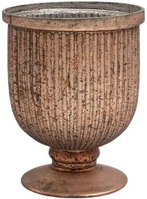 Βάζο 962-225-004 14x18cm Pink-Bronze Γυαλί
