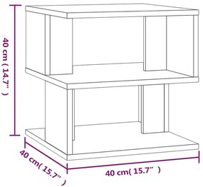 vidaXL Βοηθητικό Τραπέζι Καφέ Δρυς 40x40x40 εκ. Επεξεργασμένο Ξύλο