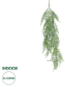 Artificial Garden HANGING FERN 20863 Τεχνητό Διακοσμητικό Κρεμαστό Φυτό Φτέρη Μ28 x Π15 x Υ90cm