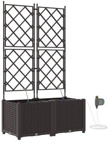 vidaXL Ζαρντινιέρες κήπου Καφέ 80 x 40 x 142 cm Ατσάλι