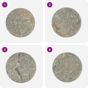 vidaXL Επιφάνεια Τραπεζιού Γκρι Ø40 x 2,5 εκ. Μαρμάρινη