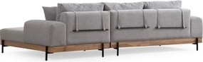 Corner Sofa Eti Oak Right - Grey Grey