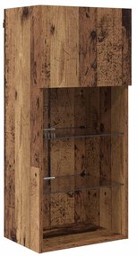 vidaXL Μονάδες Τοίχου Τηλεόρασης 6 pcs Μαύρη Οξυά Επεξεργασμένο ξύλο