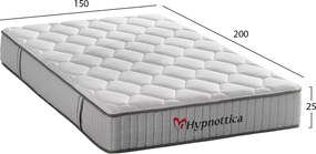 ΣΤΡΩΜΑ ΔΙΠΛΟ HYPNOTTICA HM748.05 POCKET SPRINGS--ΛΕΥΚΟ 150x200x25Υεκ.