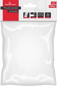 POWERTECH πολύπριζο PT-871, 5x schuko, 16A, 3m, λευκό