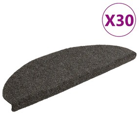 vidaXL Πατάκια Σκάλας Αυτοκόλλητα 30 τεμ. Ανθρακί 65x21x4 εκ.