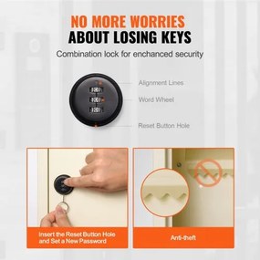 VEVOR Through The Wall Drop Box 12.5x6.3x16.9" Mailbox with Code Lock Beige