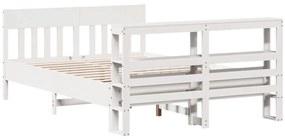 vidaXL Σκελετός Κρεβ. Χωρίς Στρώμα Λευκό 120x190 εκ Μασίφ Πεύκο