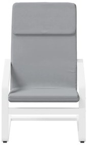 vidaXL Πολυθρόνα Relax Ανοιχτό Γκρι Υφασμάτινη με Υποπόδιο