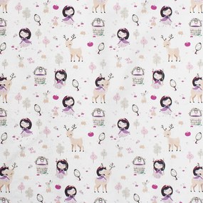 Πάνα Χασέ (80x80) Dimcol Lily &amp; Deer 179 White-Pink