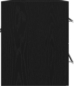 vidaXL Ντουλάπι Νιπτήρα Μπάνιου Μαύρο Δρυς 60x38,5x48 εκ. από Τεχνητό Ξύλο