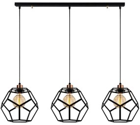 Φωτιστικό Οροφής - Ράγα Degirmen 527ABY1671 96x26x120cm 3xE27 40W Black Opviq