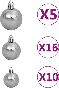 vidaXL Χριστουγεν. Δέντρο Τεχνητό Αρθρωτό με 300 LED &amp; Μπάλες 300 εκ.