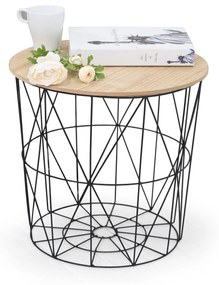 MARIFFA c. table, color: natural / black DIOMMI V-CH-MARIFFA-LAW-CZARNY/NATURALNY