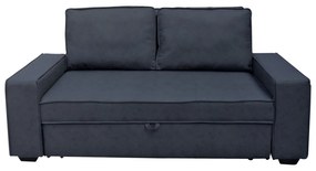 Καναπές Διθέσιος Κρεβάτι ALISON Ύφασμα Nabuk Ανθρακί 176x102x91(Κρεβ.137x190x45)cm