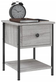 vidaXL Κομοδίνα 2 τεμ. Γκρι Sonoma 34x35,5x45 εκ. Επεξεργασμένο Ξύλο