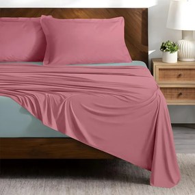 Σεντόνι Υπέρδιπλο Doble Pink-Mint - 240x260 - Lino Home