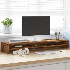 vidaXL Βάση Οθονών Παλαιό Ξύλο 100 x 24 x 13 εκ. από Επεξ. Ξύλο