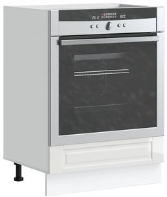 vidaXL Ντουλάπι φούρνου Porto Γυαλ. Λευκό Επεξεργασμένο ξύλο