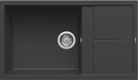 Elleci Unico 410 - Νεροχύτης Κουζίνας Γρανίτη 86x50 - Nero