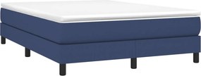 vidaXL Κρεβάτι Boxspring με Στρώμα Μπλε 160x200 εκ. Υφασμάτινο
