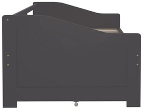 vidaXL Καναπές Κρεβάτι 3 Θέσεων με Συρτάρια Γκρι 90x200 εκ Μασίφ Πεύκο