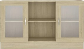 vidaXL Βιτρίνα Χρώμα Sonoma Δρυς 120 x 30,5 x 70 εκ. από Επεξ. Ξύλο