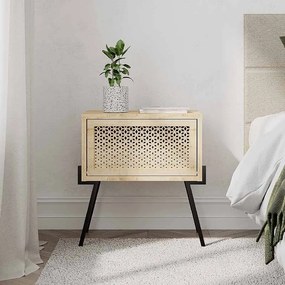 Κομοδίνο Naive Megapap χρώμα sapphire oak 48x34x51εκ.