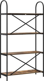 vidaXL Ράφι Βιβλίων 4 επιπέδων 80 x 30 x 146 εκ Επεξεργασμένο ξύλο