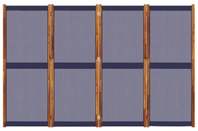 vidaXL Διαχωριστικό Δωματίου με 4 Πάνελ Σκούρο Μπλε 280 x 180 εκ.
