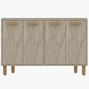 Μπουφές Venedik 327ODS1284 120x29,6x73,6cm Travertine Beige-Oak Particle Board, Melamine