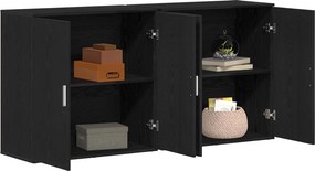 vidaXL Πλαϊνό γραφείο 2 pcs Μαύρη Οξυά 79 x 38 x 80 εκ.