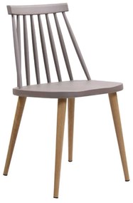 Καρέκλα Lavida Sand Beige ΕΜ139,9 43X48X77 cm Σετ 4τμχ Metal, Polypropylene