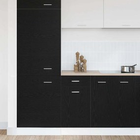 vidaXL Κρεμαστό ντουλάπι με συρτάρι Μαύρη Οξυά 40 x 46 x 81,5 εκ