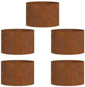 vidaXL Ζαρντινιέρες κήπου 5 pcs Καφέ 30 x 30 x 20 cm Ατσάλι corten
