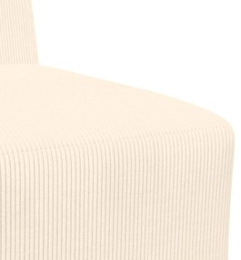 vidaXL Μοναδικός Καναπές χωρίς Χερούλια Κρεμ 55 x 74 x 82 εκ. Βελούδο