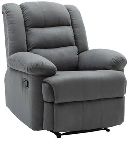 WOODWELL Ε971,2JULIA Πολυθρόνα Relax Σαλονιού - Καθιστικού, Ύφασμα Γκρι 93x90x100cm Ε971,2