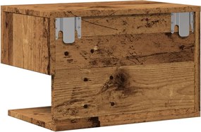 vidaXL Κομοδίνο Επιτοίχιο Όψη Παλαιού Ξύλου