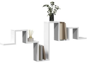 vidaXL Ράφι Τοίχου Λευκό 104,5x10x43 εκ. από Επεξεργασμένο Ξύλο