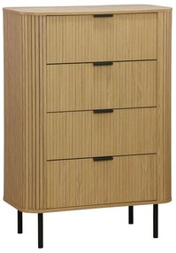 Chest of 4 drawers Scandi  in natural color 79x46x115cm 79x46x115 εκ.