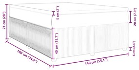 ΚΡΕΒΑΤΙ BOXSPRING ΜΕ ΣΤΡΩΜΑ ΣΚΟΥΡΟ ΓΚΡΙ 140X190 ΕΚ. ΥΦΑΣΜΑΤΙΝΟ 3285568