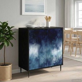 vidaXL Πλαϊνό γραφείο RAALTE Μαύρη Δρυς 69 x 33 x 76 εκ.