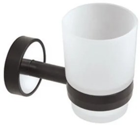 Karag Optimo-B 6501 Ποτηροθήκη Μαύρο, Χρωμέ ABS plastic, Ανοξείδωτο Ατσάλι, Γυαλί