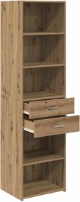 vidaXL Highboard Artisan Oak 50 x 42,5 x 185 εκ. Επεξεργασμένο ξύλο