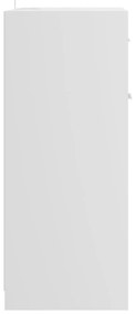 Ντουλάπι Μπάνιου Γυαλιστερό Λευκό 60 x 33 x 80 εκ. Μοριοσανίδα - Λευκό