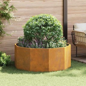 Γλάστρα Σκ rusty 120 x 120 x 50 εκ Ατσάλι Σκληρυθέν στον Αέρα